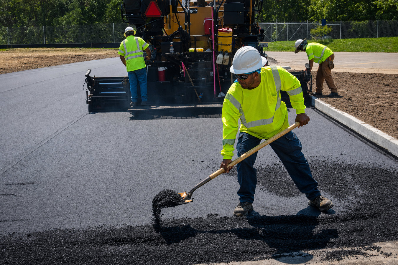 Advanced Martinez Asphalt Paving - asphalt paving crew at work in Martinez, CA